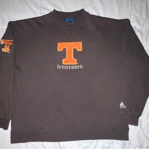 Adidas Tennessee Volunteers Sweatshirt L Brown Vintage Crewneck Power T Appliqué